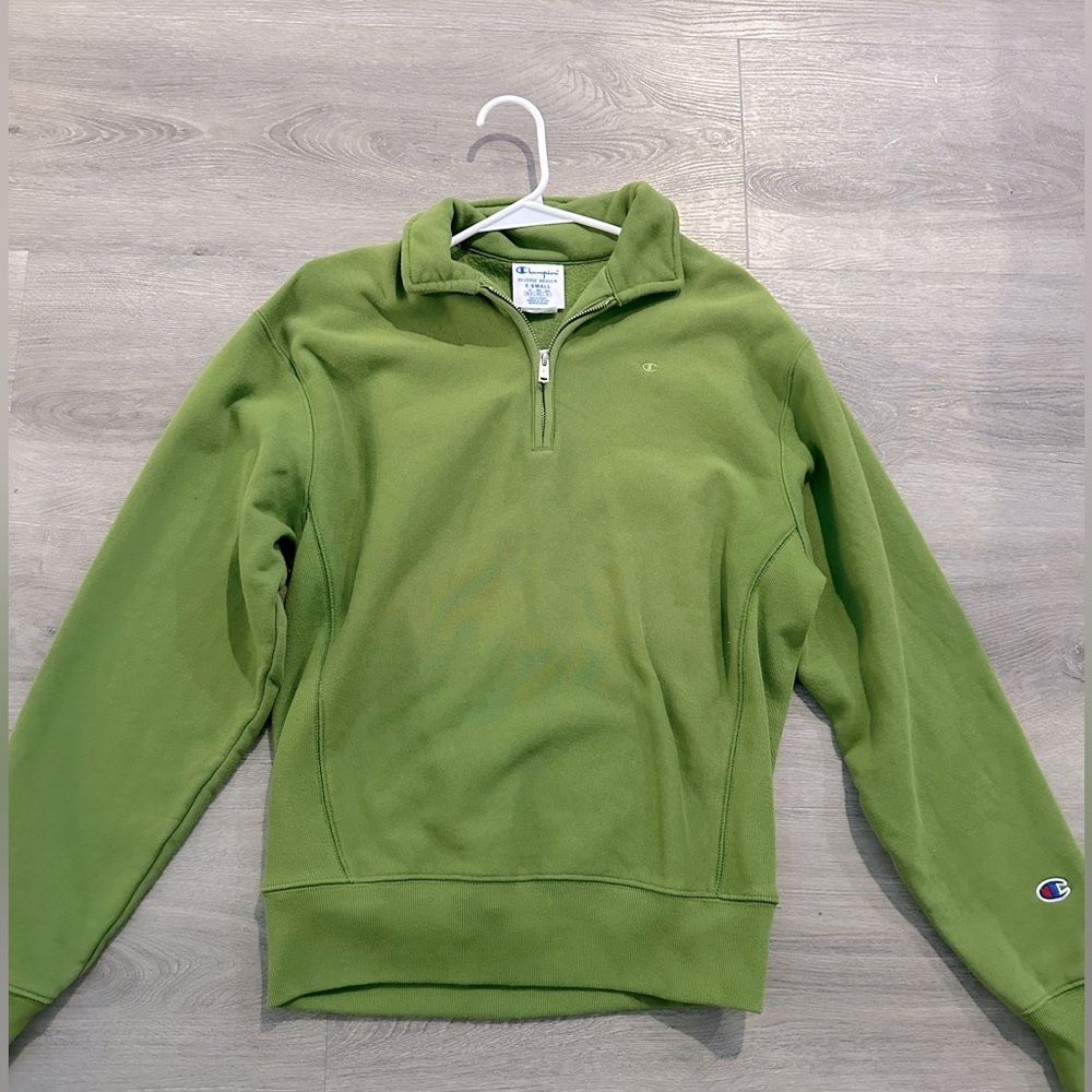 Green Champion Quarter-Zip Sweatshirt